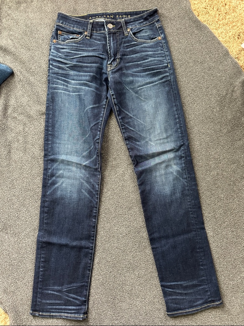 American Eagle Outfitters Men's Indigo Original Straight; 30/34